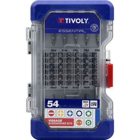 Tivoly • Mallette Ranger 54pcs Embouts de Vissage L25 et L50mm