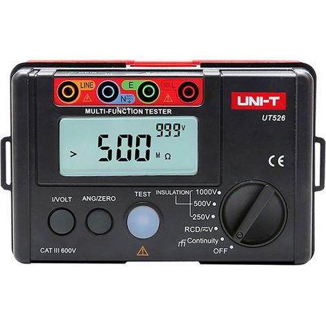 UNI-T UT526 TESTEUR ÉLECTRIQUE NUMÉRIQUE MULTIFONCTIONNEL AVEC TESTEUR DE RÉSISTANCE AU SOL + TESTEUR RCD