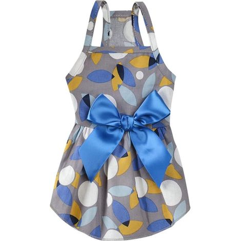 Vêtements floraux d'été pour chien de compagnie (bleu, S)-Fei Yu