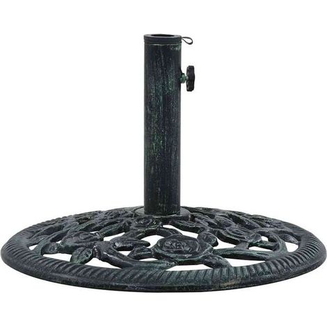 Socle pare-soleil, vert, 9 kg, 40 cm, en fonte (1/5)