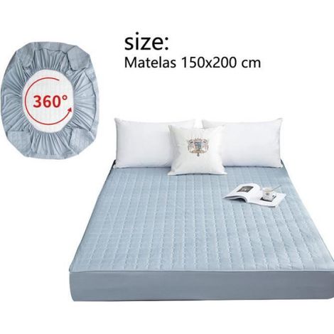 Protège Matelas,Alese Matelas Respirante,Imperméable Drap Housse,Couvre Matelas,Anti-Acarien,Hypo-Allergénique(150x200) (1/3)