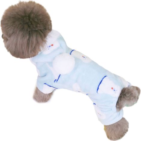 1 Sweat à capuche pour chien et chat, polaire corail, taille M à XXL, vêtements d'hiver pour animaux de compagnie (1/5)