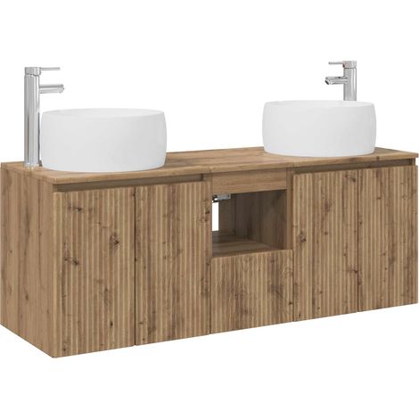 Bathroom Cabinet Set 3 pcs Artisan Oak 49.5 x 44.5 x 66 cm vidaXL (1/5)