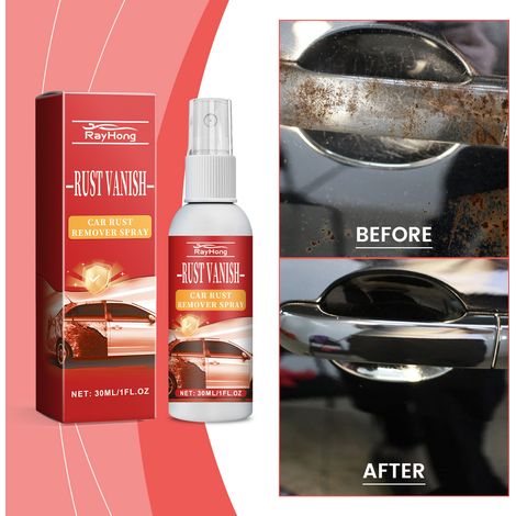 Rostentferner-Spray für Autos, Lackreinigungs-, Polier- und Aufbereitungsmittel, langanhaltender Rostentferner und Lackschutz – 30 ml -- DE (1/5)