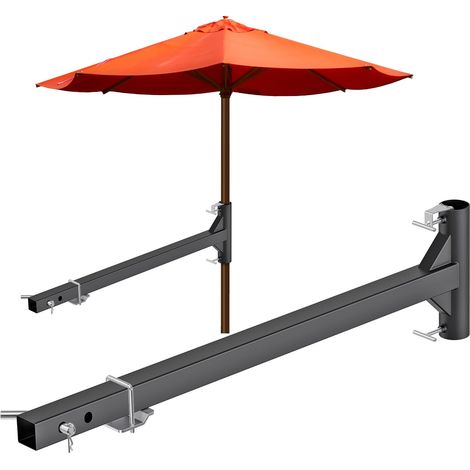 Support d'attelage de parapluie, support de parasol pour camion, remorque, hayon, mât de drapeau de 100 cm, support robuste pour grand parasol d'extérieur jusqu'à 5 cm (1/5)