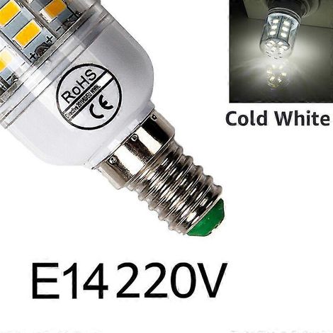 Lot de 6 ampoules LED E27 E14 220V 24 36 48 56 69 72 LED Lampe LED 240V pour la décoration intérieure Lampe 24 LED (E14 blanc froid 69 LED) (1/5)
