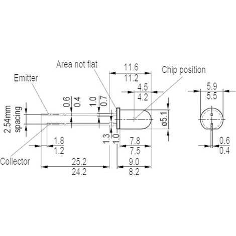 OSRAM SFH 300 FA-3/4 Phototransistor 5 mm 1100 nm 25 ° SFH 300 FA-3/4