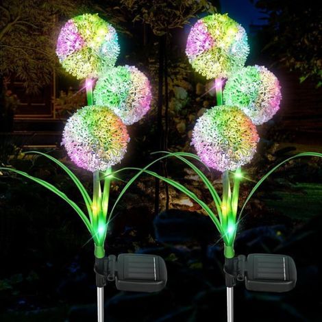 Lampe Solaire Jardin - LED Blanc Chaud - IP65 Étanche - Autonome Sans Fil - 2 Pièces (1/5)