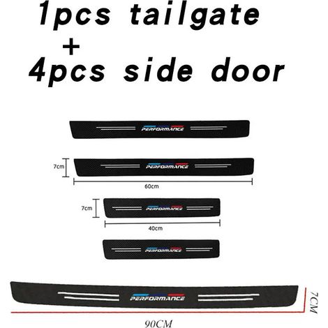 (5 pièces pour BMW M) Accessoires autocollants de seuil de porte pour BMW M Power Performance E46 e39 E90 E36 E60 E34 E30 f30 f10 X1 X3 X5 e92 G30 (1/3)