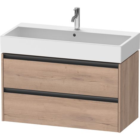 Duravit Ketho.2 Waschtischunterbau wandhängend, 2 Schubkästen,