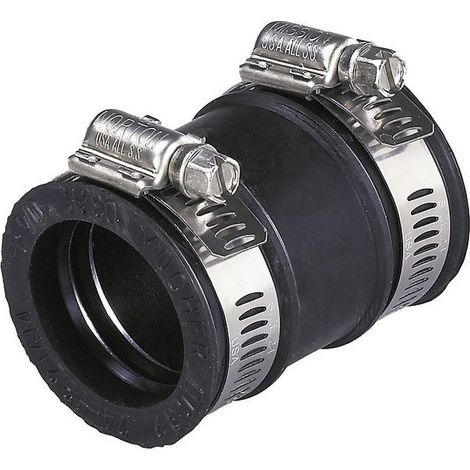 Raccord d'évacuation PVC Flex-Seal Plus DC – Largeur 102 mm – Diamètre 75-90 mm – Adaptation tuyaux assainissement (1/2)