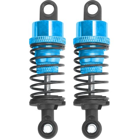 2 Amortisseurs Métal RC Réglables 65mm Amortisseurs Choc pour Slash 2WD/HPI/Tamiya Bleu (1/5)