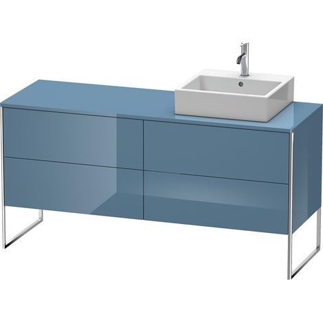 Meuble sous-vasque XSQUARE 778x1600x548m avec éclairage re bleu pierre brillant