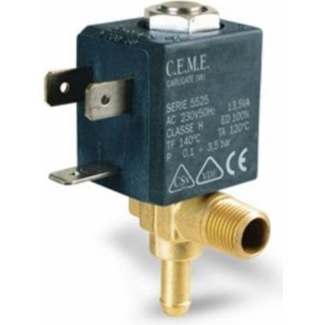 ELETTROVALVOLA VAPORE FERRO DA STIRO 90° 1/8 ANGOLARE CON BOBINA 4W