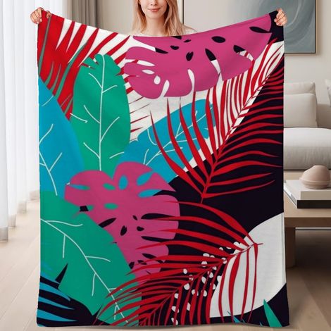 Couverture de lit en polaire, jeté doux et chaud pour le printemps, légère et luxueuse en microfibre de polyester, décoration pour chambre et salon, cadeau pour lui elle,6080 pouces (1/4)