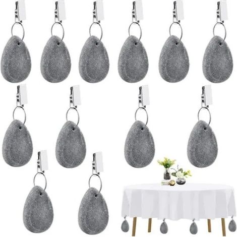 Poids pour Nappe de Table avec Pinces Marbre Naturel de Poids Nappe Fête Pierre Pendentif Nappe pour Exterieur Jardin pour intérieur (1/4)