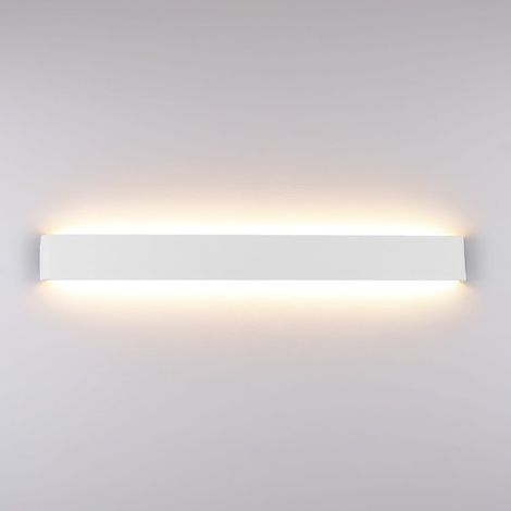 LED Applique Murale Intérieure 30W 91cm, Éclairage Mural Up Down Moderne, Lampe Murale en Aluminium pour Chambre, Salon, Escaliers, 3000 Lumen, Blanc Chaud 3000K, Blanc (1/5)