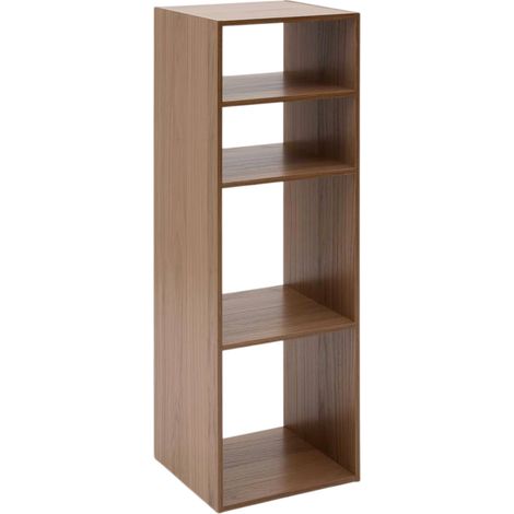 Étagère 2+2 Cases "Mix n'Modul" 100cm Noyer (1/4)
