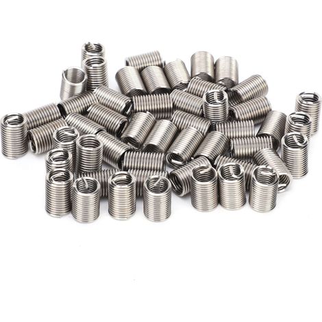 50 Pièces Filetage Métrique M10 x 1.5 Écrou Insert Hélicoïdal, Douille de Réparation pour Vis (1/5)
