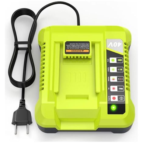 Chargeur de batterie 40V Ryobi OP401 – Recharge rapide 2A – Compatible OP4015 OP4026 OP4040 OP4050 – Protection contre surcharge et surchauffe (1/5)