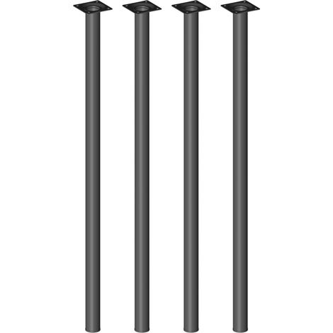 alfer Unterbau-Möbelfuß BURGUND Ø 30 x 700mm schwarz pulverbeschichtet