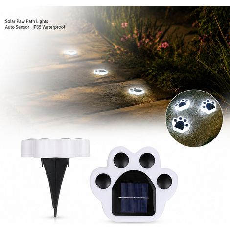 Toivize-Lampe Solaire Extérieur - LED Sol - IP65 Étanche - ABS Blanc 123x140mm - Éclairage Jardin Allée Automatique Sans Fil (1/4)