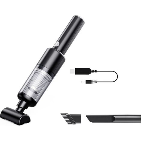 Aspirateur de voiture 2 en 1 sans fil rechargeable 10 000 Pa, aspirateur portable haute puissance pour la maison et le bureau - Noir (1/5)