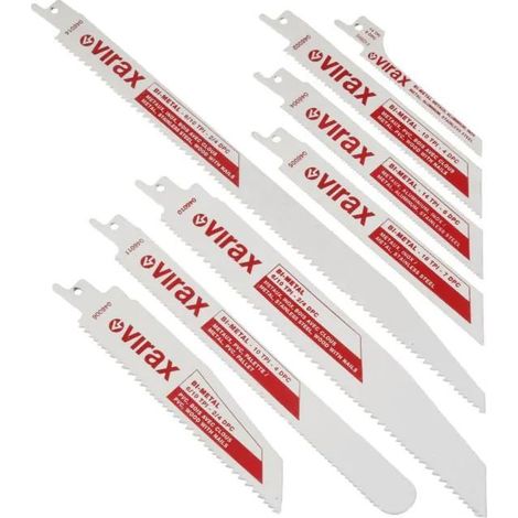 Lames x5 scie sabre métaux PVC -VIRAX 046011 (1/3)