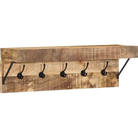 Garderobenständer Braun 73 x 19 x 23 cm Massivholz Mango vidaXL