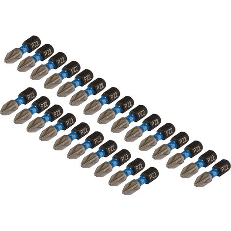 Draper PZ2X25MM IMPACT S/D BIT 25PK 05689 PZ-Type Impact Screwdriver Bits, 1/4" Hex