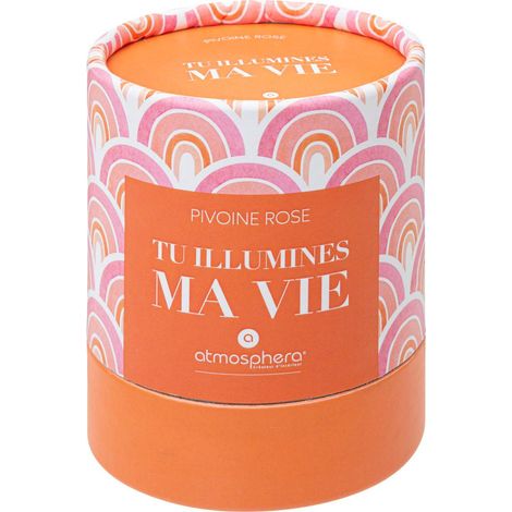 Bougie parfumée Jomy pivoine rose 200g - Atmosphera créateur d'intérieur