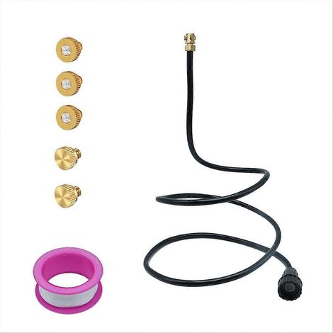Tuyau misters pour outside patio flexible standing mister portable garden refroidissement extérieur misting noir (1/5)