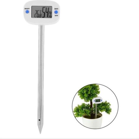 Blanche Température et humidité du Sol humidimètre de Sol Test de Sol jauge kit d'analyse de Sol thermomètre de Sol thermometre Outil d'analyse de Sol Instrument d'étude de Sol (1/4)