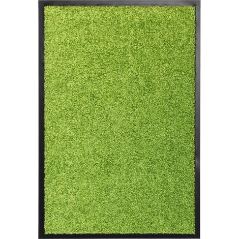 Paillasson lavable,Tapis d'entrée,Tapis de Porte Intérieur et Extérieur Vert 40x60 cm VDVM664920 (1/5)
