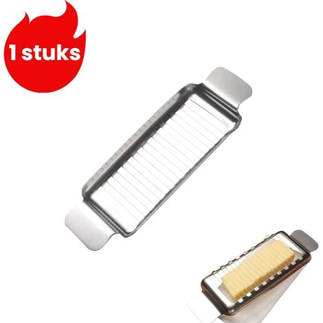 Trancheuse à fromage en acier inoxydable multifonction pour fromage beurre œufs et foie gras argenté (1/5)