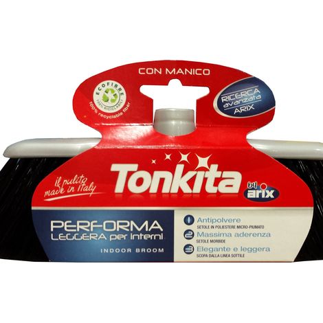 Tonkita Performa Leggera Scopa Per Interni Con Manico - Set 6 Pezzi