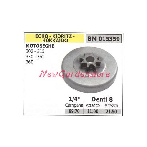 Pignone ECHO motore motosega 302 315 330 351 360 1/4' denti 8 015359