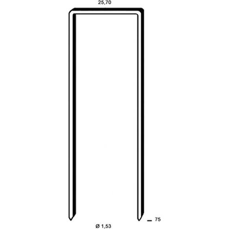 3 300 Agrafes Galvanisées Résinées Wd-75 - 25.7x75x1.53 mm - D-Work (1/5)