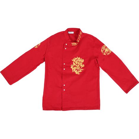 Veste De Cuisine Longue Manche - Pour Chef Homme Femme - Rouge - Taille L (1/5)