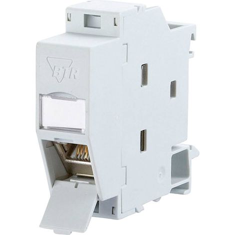 Metz Connect 1309107003-E Prise réseau profilé CAT 6a gris clair (RAL 7035) R03556 (1/2)