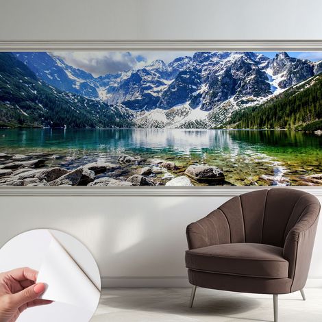 Papier peint autocollant avec imprimé décoratif pour salon et chambre à coucher Installation facile Paysage de montagne 250x104 cm (1/5)