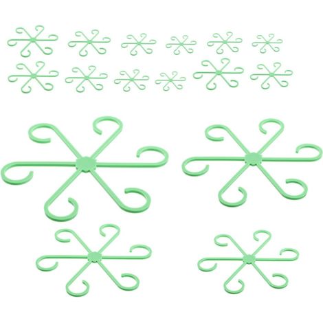 16pièces Lot de Supports De Tiges pour Plantes Intérieur Tuteurs Plastique Réutilisables pour Fleurs Et Plantes Grimpantes Kit De (1/5)