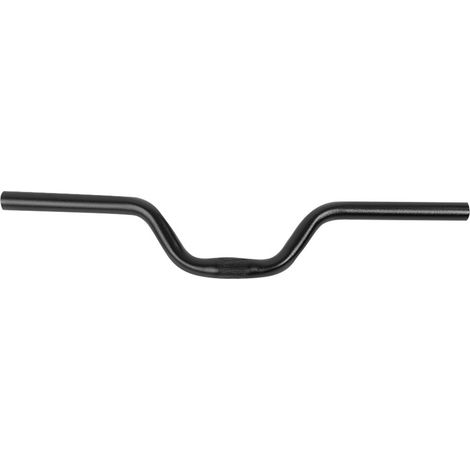 Guidon de vélo en aluminium, barre relevée pour pignon fixe, 25,4mm x 520mm, noir (1/5)