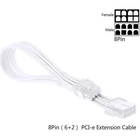 ATX-Motherboard-Kabel 18 AWG ummantelt, Netzteil-CPU-EPS-Verlängerungskabel - 8-polig