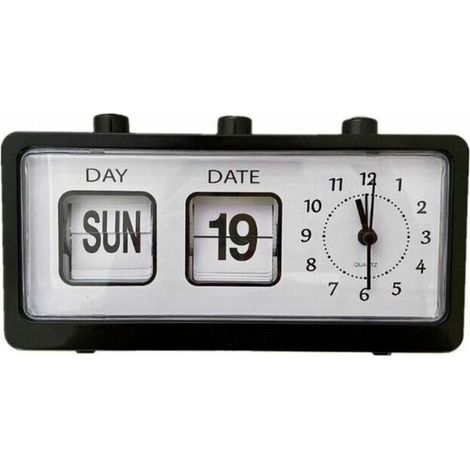Generic Manual Flip Clock Calendar Reminder Bedside Clock Digital Clock for (1/5)