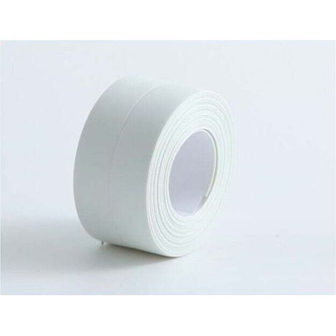 (2 pieces white) Flexible skirting board - finishing strip for kitchen and bathroom 22mm 3.2m, self-adhesive seal, flexible rebate strip, sealing strip MUMU (1/4)