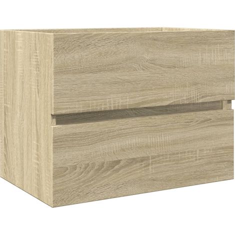 Armario de lavabo contrachapada roble Sonoma 60x38,5x45 cm vidaXL (1/5)