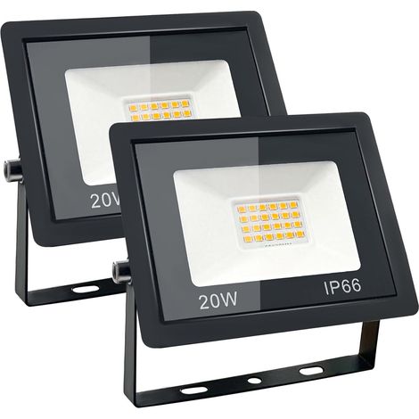 20W Projecteur LED Extérieur, IP66 Etanche Spot LED Extérieur, Éclairage Mural 3000K Blanc Froid, pour Jardin, Terrasse, Garage, Entrée