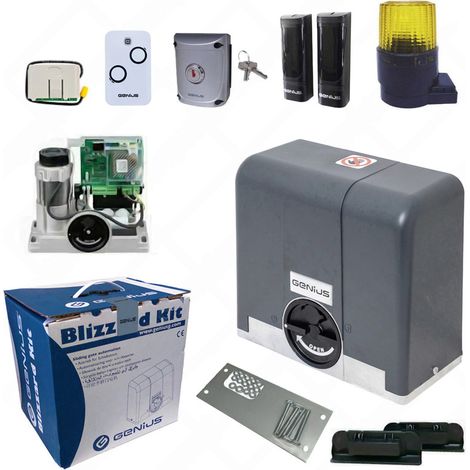 Kit FAAC GENIUS Automazione Cancello Scorrevole BLIZZARD 104002 868 900kg 230v