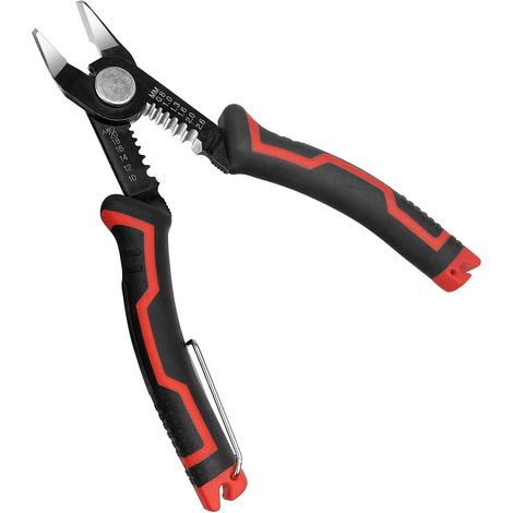 2 en 1 Pince Coupante et Dénudeuse Precision Multifonctionnel, Pinces Coupe-câbles, Pince à Dénuder Electricien, Couper Câbles, avec Ressorts Fixes, pour Fils Fins, Circuits Imprimés (1/5)